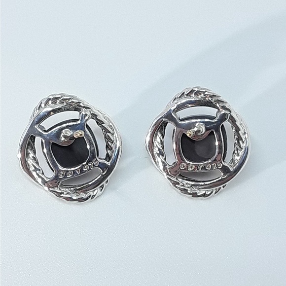 David Yurman black orchid infinity earrings - Picture 3 of 6